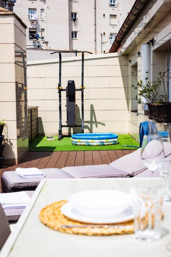 Apartamento Lujoso Atico Entre 2 Playas Con Garaje, Terraza, Vistas Y Wifi Gijón Exterior foto