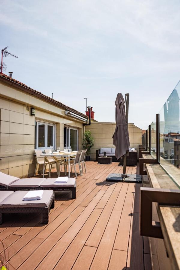 Apartamento Lujoso Atico Entre 2 Playas Con Garaje, Terraza, Vistas Y Wifi Gijón Exterior foto